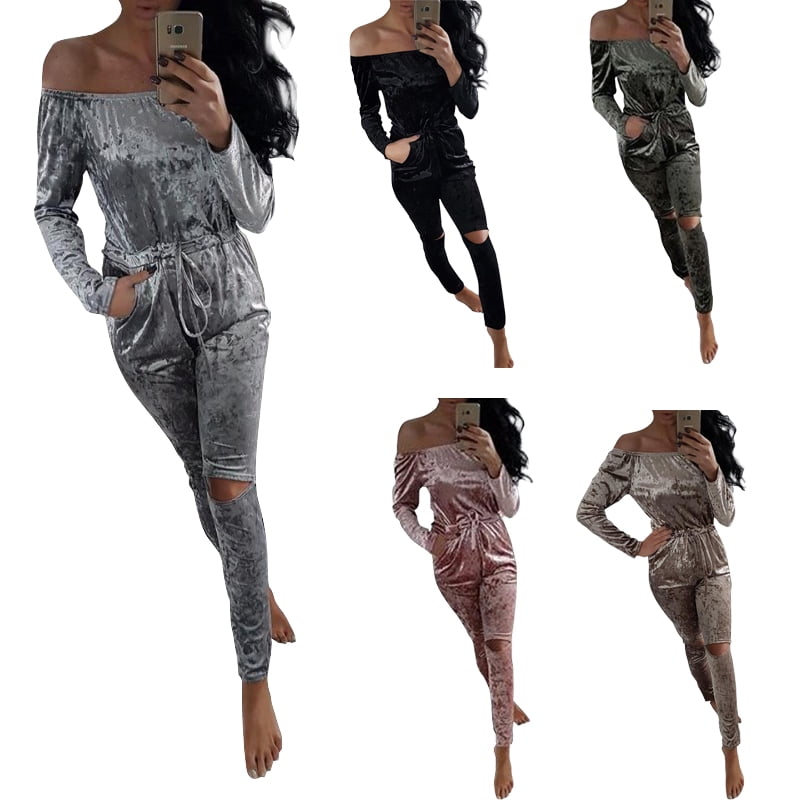 crushed velvet playsuit