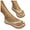 Beige, variant on Womens Espadrilles Platform Flip Flops Beach Casual Wide Flats Chunky Slides Sandals Summer Dress Slip on