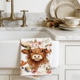 thumbnail image 3 of ddioayh Farmhouse Style Absorbent Kitchen Towel with Upland Cow Floral Design for Dish Drying Hand Towel Bathroom Decorative Towel Housewarming Gift Multiple Styles, 3 of 6
