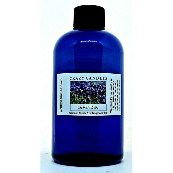 Crazy Candles 8oz Lavender 8 fl oz Bottle (237ml) Premium Grade Scented Fragrance Oil Made in USA