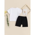 thumbnail image 6 of Suealasg 0-3 Years Toddler Baby Boys Father's Day Clothes Car Letter Print Short Sleeve T-Shirts Tops Elastic Waist Shorts Sets 2Pcs Infant Boys Summer Beach Vacation Outfits, 6 of 9