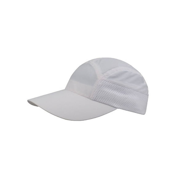 TASLON UV CAP W/REMOVABLE FLAP - White