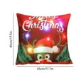 thumbnail image 2 of Elainilye LED Christmas Pillows with Lights Short Printed Sofa Cushions for Holiday Gifts Home Decor Festive Throw, 2 of 6