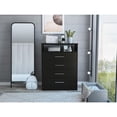 thumbnail image 6 of FM FURNITURE Athens 4-Drawer Modern Engineered Wood Dresser in Black, 6 of 6