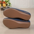 thumbnail image 7 of Summer Fashion Beach Sandals For Woman Casual Stylish Versatile Solid Color Closed Toe Trendy Sandals With Wedge Heels Spring And Summer Shoes Blue∣ Size 9, 7 of 7