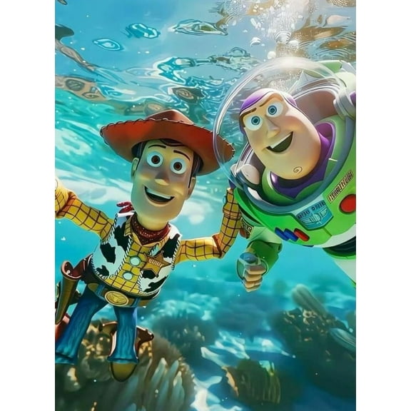 Toy Story Diamond Painting Kits for Adults Woody 5D Diamond Art Kit Paint by Number for Beginners, DIY Paint with Round Full Drill Diamonds Paintings Gem Art for Home Wall Decor Gift 12X16 Inch