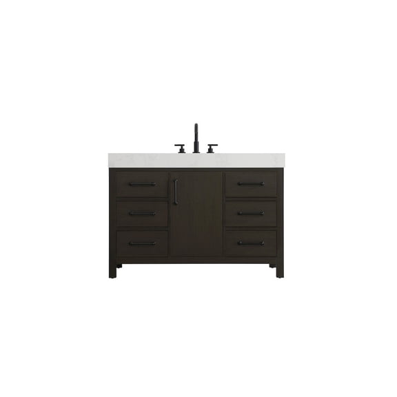 Elegant Kitchen and Bath 48 inch Single Bathroom Vanity In Mocha Brown