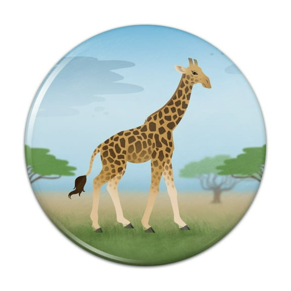 Giraffe in Africa Pinback Button Pin