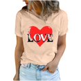 thumbnail image 3 of VKOYWKM Womens Valentine Shirts Romantic Heart Graphic Tees Holiday Valentines Day Tops Short Sleeve Crew Neck Loose Fit Party T-Shirt, 3 of 6