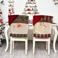 thumbnail image 5 of PULLIMORE Christmas Chair Back Covers Santa Claus Snowman Chair Covers Xmas Chair Cap For Dining Room Home Xmas Holiday Party Decor (Snowman), 5 of 8