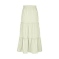 thumbnail image 6 of YanHoo Womens Summer Maxi Skirts 2024 Boho Ruffle Skirt Elastic Waist Pleated Flowy Skirt A-Line Swing Tiered Beach Skirts, 6 of 7