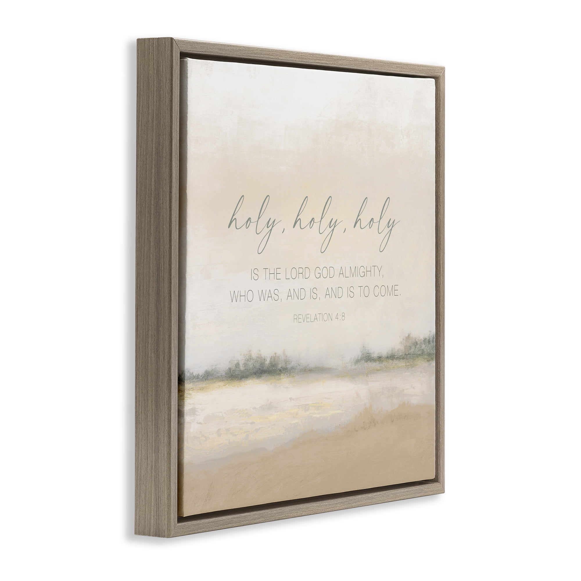 Stupell Industries Holy Revelation Proverb Brown Framed Floater Canvas Wall Art, design by John Spaeth