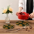 thumbnail image 7 of SKYSONIC 2Pcs Trivet Pot Holder, Christmas Cookies Round Woven Potholders Set Cotton Braided Hot Pads Coasters Table Mats for Cooking and Baking, 7 of 7