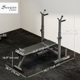 thumbnail image 3 of Soozier Adjustable Weight Bench, Foldable Bench Press with Barbell Rack and Dip Station for Home Gym, Strength Training Multiuse Workout Bench, Black and Grey, 3 of 10