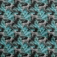 thumbnail image 1 of oneOone Cotton Flex Teal Green Fabric Tropical Abstract Leaf With Animal Quilting Supplies Print Sewing Fabric By The Yard 40 Inch Wide, 1 of 4