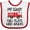 White and Red, variant on Inktastic Firefighter Daddy Plays with Trucks Boys or Girls Baby Bib