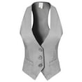 thumbnail image 3 of MixMatchy Women's Economy Dressy 3 Button Versatile Racerback Tuxedo Suit Vest Waistcoat, 3 of 5