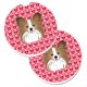thumbnail image 1 of ""Caroline'S Treasures Papillon Hearts Juego De 2 Posavasos Para Coche Con Portavasos, 2,56 Multicolor"", 1 of 1
