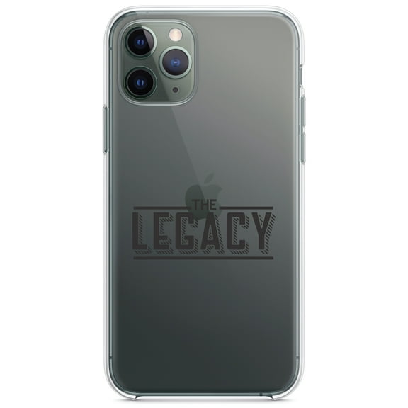 DistinctInk Clear Shockproof Hybrid Case for iPhone 13 (6.1" Screen) - TPU Bumper Acrylic Back Tempered Glass Screen Protector - The Legacy