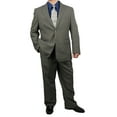 thumbnail image 3 of Stylish 2pc. Men's Regular Fit Dress Suit with 1 Free Pair of Socks - Gray 42R, 3 of 7