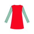 thumbnail image 2 of Girls Dress Christmas Tree Red Cotton Long Sleeve 2 Years, 2 of 6