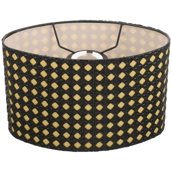 TAILTOSS 1Pcs Modern Style Iron Lampshade Black Yellow Oval Shape Light Diffusion Home Decor Indoor Use