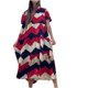 thumbnail image 2 of Puntoco Vestido Holgado Con Cuello Redondo Y Manga Corta Con Botones Para Mujer, Falda Larga, Color Rojo, Xxl,Regalos Para Mujer Joven, 2 of 9
