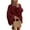 Wine Red, variant on PRETTYGARDEN Women's Winter Oversized Pullover Sweaters Long Sleeve Mock Neck Chunky Knit Slouchy Jumper Tops