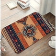 thumbnail image 4 of A rectangular flannel floor mat with Vibrant Aztec-Inspired Area Rug with  Geometric Patterns.Machine washable,made of flannel,suitable for outdoor porch,kitchen, living room,bathroom., 4 of 6