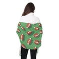 thumbnail image 4 of FORMRS Womens Scarf Winter Soft Long Big Warm Shawls Wrap Tassel Scarves, American Footballs, 4 of 9