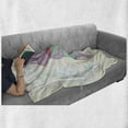 thumbnail image 6 of Hippo Soft Flannel Fleece Blanket, Hippie Animal Hippopotamus Girl with Dotted Dress on Grungy Flower Wreath Background, Cozy Plush for Indoor and Outdoor Use, 70" x 90", Multicolor, by Ambesonne, 6 of 6