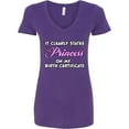 thumbnail image 3 of Inktastic Princess Women's V-Neck T-Shirt, 3 of 5