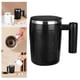 thumbnail image 5 of Taza de autoagitadora, taza de material acero inoxidable automezclante, mezclador inteligente de bebidas calientes para oficina, sin para , Negro Macarena taza auto-agitable, 5 of 8