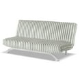 thumbnail image 3 of Furniture of America Chrisle Convertible Chenille Futon Sofa Bed, Light Gray, 3 of 5