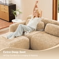 thumbnail image 5 of HUTWIFE Home L-Shaped Plush Reclining Sectional Sofas with 1 Ottoman, Light Khaki, 5 of 10