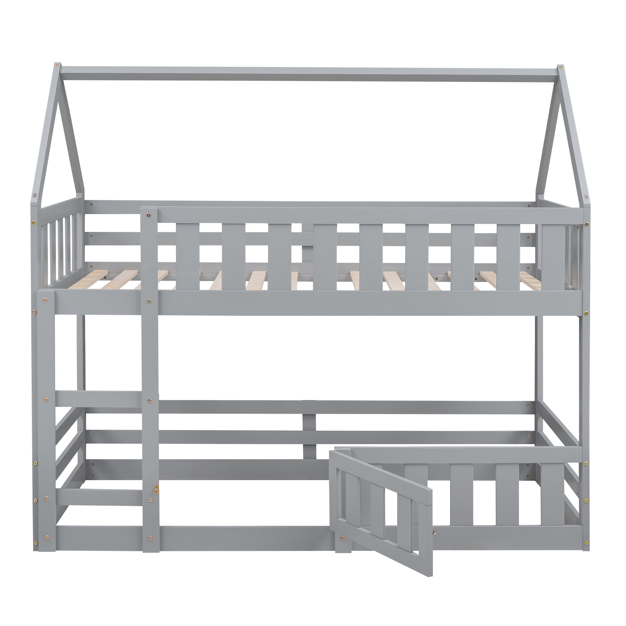 Full Size Race Car-Shaped Platform Bed with Wheels and Storage, Dark Blue+Yellow