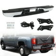 thumbnail image 6 of Rear Bumper Stainless Steel Plated Light Face Bar Fit for 1999-2007 GMC Sierra, Chevrolet Silverado, GM1191119 GM1191120, 6 of 8