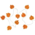 thumbnail image 2 of 10-Count Warm White LED Thanksgiving Wooden Leaves Fairy Lights 5.5' Copper Wire, 2 of 3