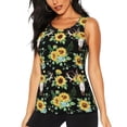 thumbnail image 2 of Picia Sunflower Skull Boho Pattern Women's Workout Tank Top,Breathable Activewear,Slim Fit Athletic Top,Versatile Workout Moisture-wicking top-XX-Large, 2 of 9