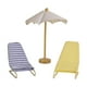 thumbnail image 1 of 3 piezas 1:12 silla y de playa de casa de muñecas a escala, accesorios de simulación de muebles en miniatura juguete para decoración de la Amarillo azul, 1 of 8