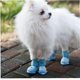 thumbnail image 4 of Zapatos para perros Protector de patas Cubierta de lluvia de goma Botas de lluvia antideslizantes de goma impermeables para cachorros de gatos pequeños y medianos 4 piezas Azul (M) JM, 4 of 5
