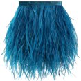 thumbnail image 1 of Avestruz con ribete de plumas, turquesa, 2 yardas, 13 a 18 cm, 1 of 7