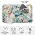 thumbnail image 3 of Teal Coastal Crab Door Mat Indoor Outdoor,Vintage Summer Beach Nautical Coral Non Slip Welcome Mat with Rubber Backing,Absorbent Fabric Front Door Mats Entryway Rug for Home Patio Entrance 20"x31.5", 3 of 9