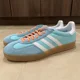 thumbnail image 2 of Ad-id-as Gazelle Indoor Preloved Blue Gum White Sneakers (HQ9017) Sz 11, 2 of 5