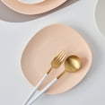 thumbnail image 6 of Stone + Lain Delilah Porcelain Collection Dish Set, 6 Salad Plates Service for 6, Pastel Orange, 6 of 6