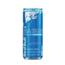 Red Bull Sea Blue Edition Sugarfree Energy Drink, Juneberry, 8.4 fl. oz. Can,  80mg Caffeine