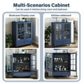 thumbnail image 6 of Aukfa Buffet Pantry Cabinet,2 Doors Wood Sideboard Storage Cabinet for Dining Room Hallway Entryway,Blue, 6 of 9