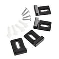 thumbnail image 2 of DOLITY 4 Pieces Stainless Steel Mirror Clips Heavy Retainer Clips for Wall Mounting Black L, 2 of 9