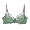 thumbnail image 2 of THDHVS Push Up Bra,Thin Sheer Underwire Bra Push Up Breathable Everyday Wear for Women,Bras for Women Green 40BC, 2 of 8