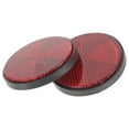 thumbnail image 6 of Lotatory 2 Pcs Plastic Round Reflective Warning Reflector Fits for Car Motorcycle Motor Bikes Bicycles ATV Dirt Bike (Red), 6 of 10